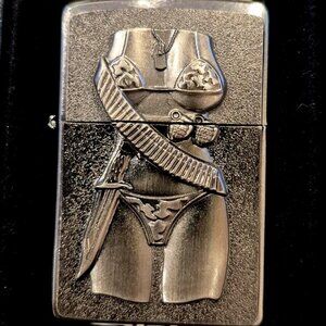 Cool Sexy Military Thong Girl Emblem Zippo Lighter
